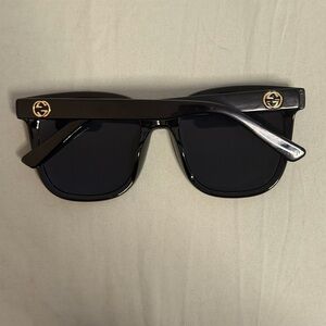 Authentic Gucci Black and Gold Sunglasses